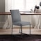 Armen Living Trevor Contemporary Dining Chair in Matte Black Finish and Gray Faux Leather, PK2 LCTRCHMBGR - alternate 4